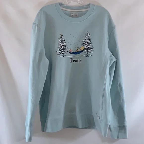 F408 Unisex Life is Good Peace Sweatshirt - Picture 3 of 15